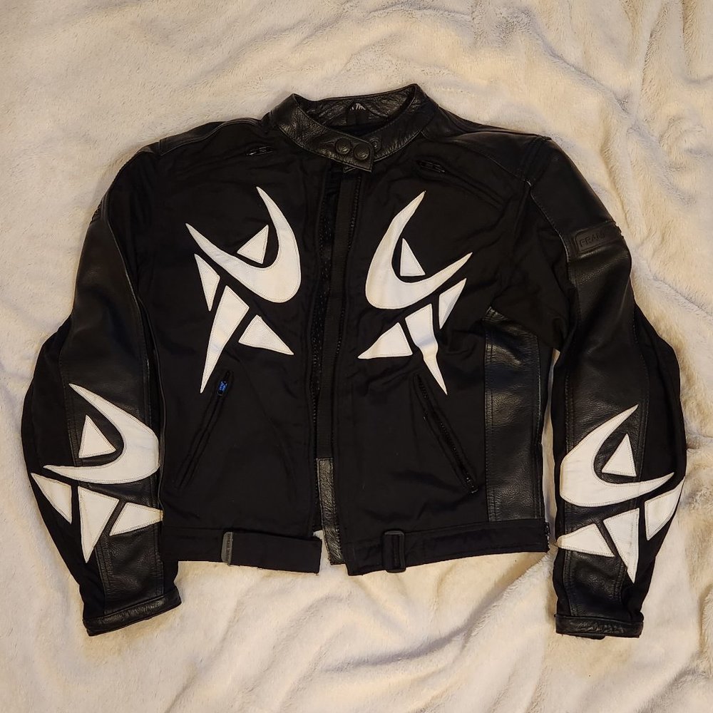 Frank Thomas Women's Padded Leather Biker Jacket